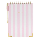 Laura Ashley - Pink Stripes Garden Blooms Steno Pad