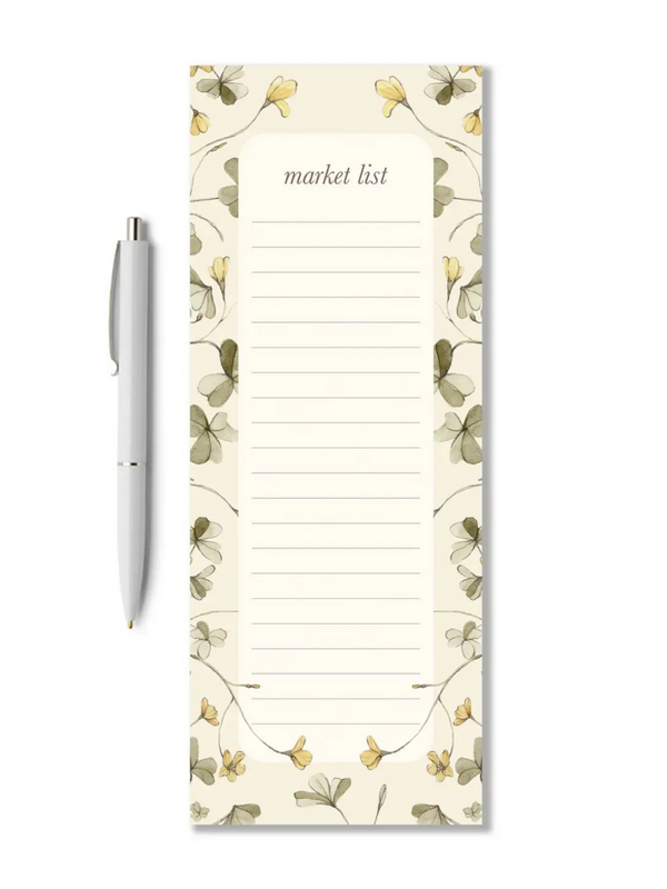 yellow wood sorrel watercolor water color market list notepad