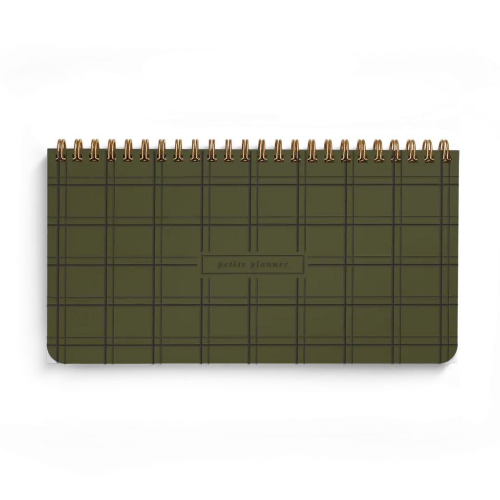 petite deep woods plaid planner