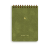 reporter notebook in velvet moss
