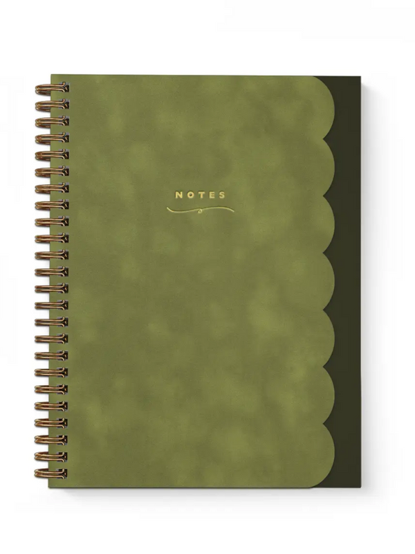 scallop notebook in moss