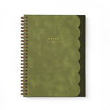 scallop notebook in moss