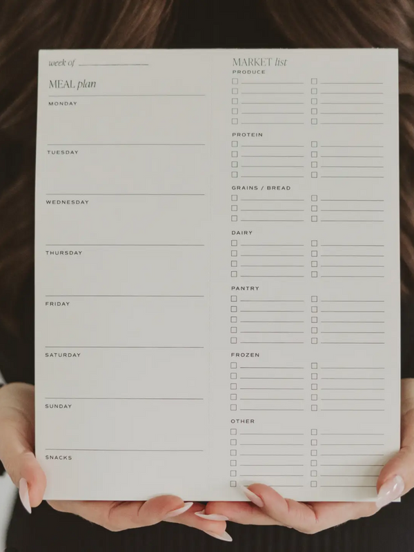 Weekly Meal Plan Notepad