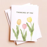 Thinking of You Tulips — Floral Sympathy / Support Card