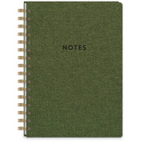 Olive Fabric Spiral Journal