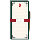Magnetic List Pad with Pen Vintage Ornament