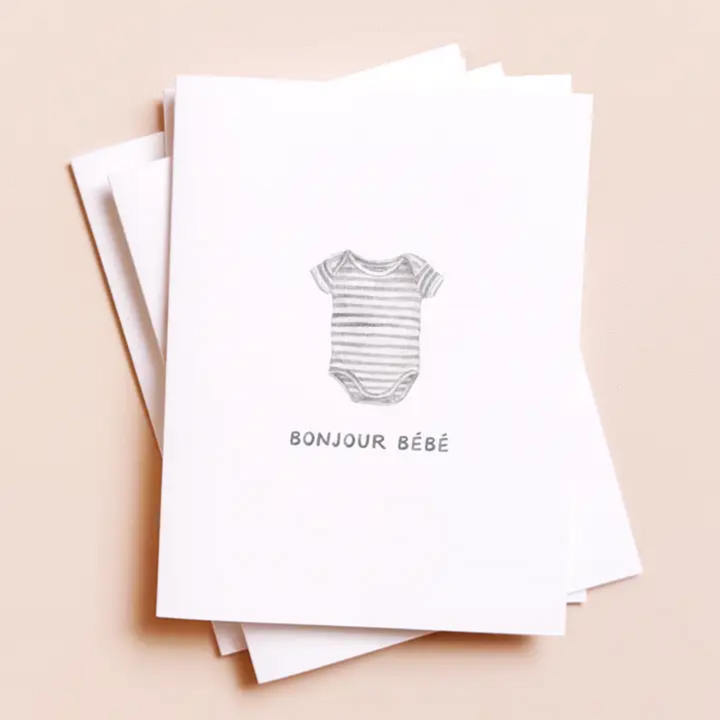 Bonjour Bébé — French New Baby Card
