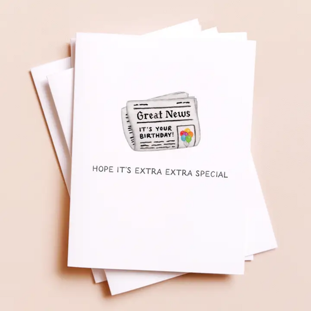 Extra Extra Special — Funny Newspaper Birthday Card