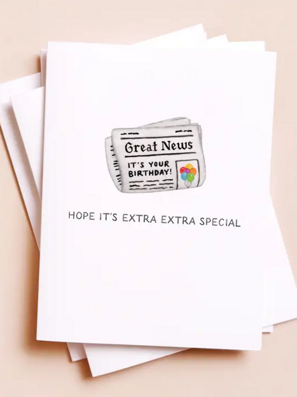Extra Extra Special — Funny Newspaper Birthday Card