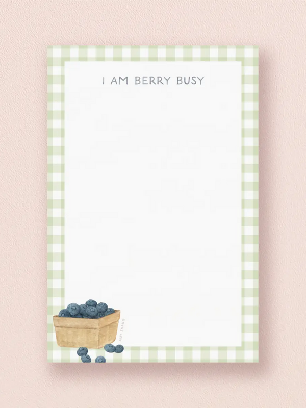 I Am Very Busy — Blueberry and Gingham Productivity Notepad