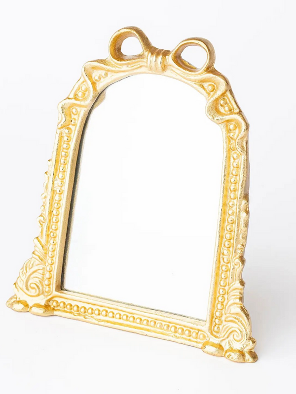 Gold Ribbon Table Top Mirror