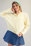butter cream button down cardigan