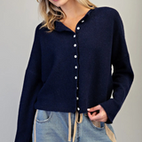 mystic midnight button down cardigan