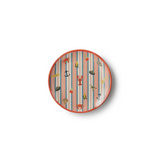 seaside patterned dessert plate