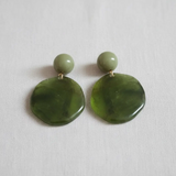 Vintage Resin Irregular Circle Stud Earrings