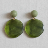Vintage Resin Irregular Circle Stud Earrings