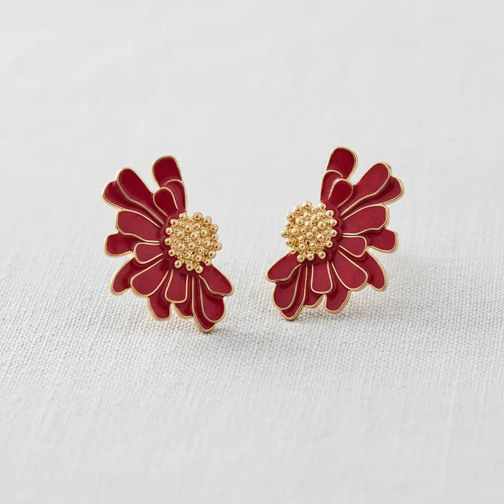 Daisy Flower Drop Earrings
