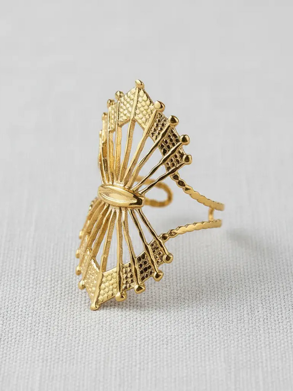 Crown Design Adjustable Stainless Steel Ring