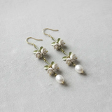 Lily of the Valley Pearl Drop Earrings style 2