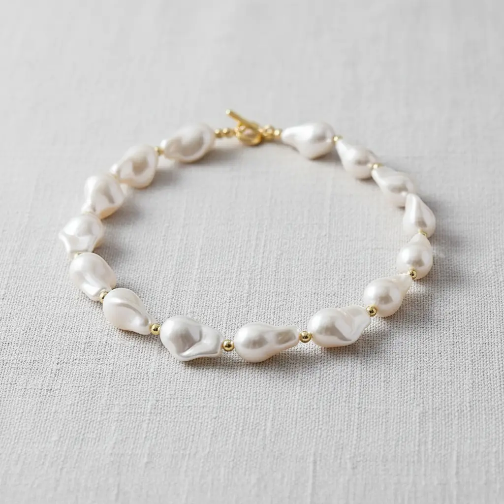 Baroque Pearl Necklace with Ot Clasp