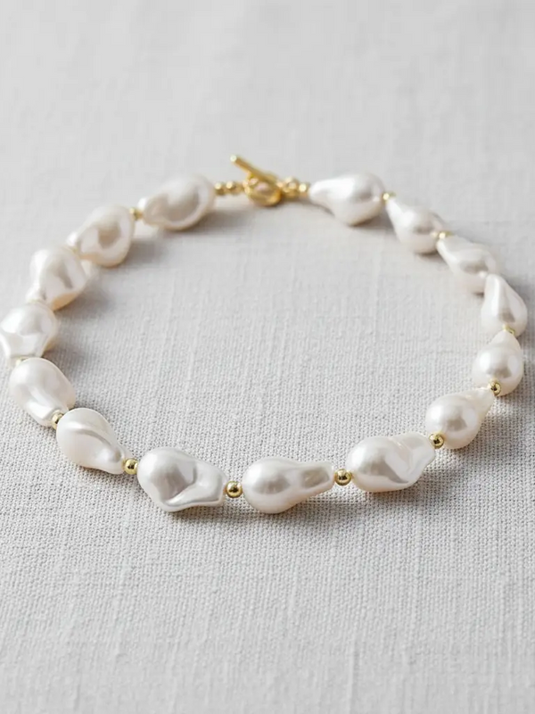 Baroque Pearl Necklace with Ot Clasp