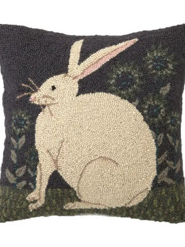 hare with sunflowers hook pillow