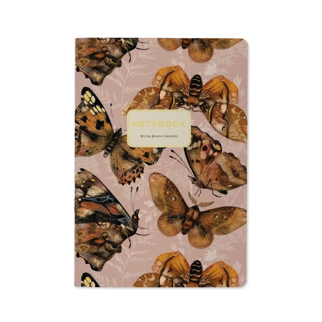 butterflies on blush notebook