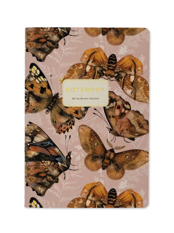 butterflies on blush notebook