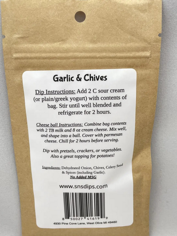 garlic and chives dip