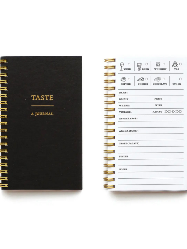 taste journal in black