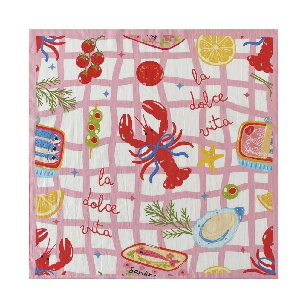 Pink Lobster Bandana