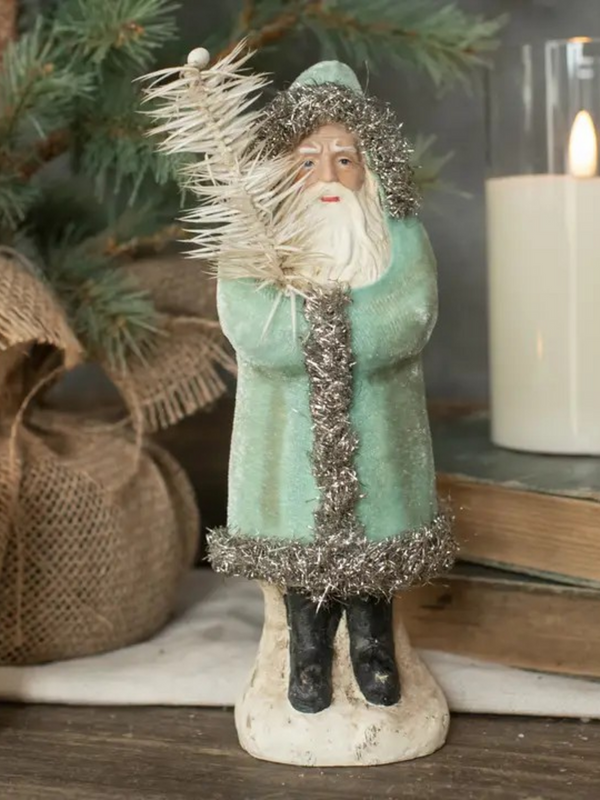 8.25" soft blue velvet Belsnickel