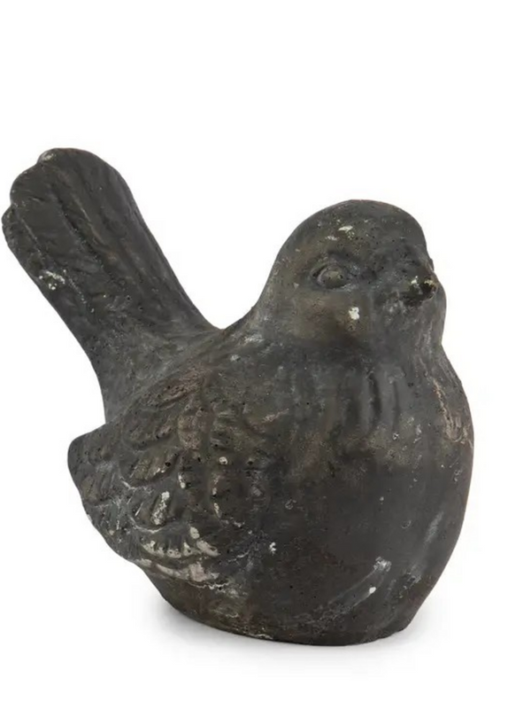 small cement bird
