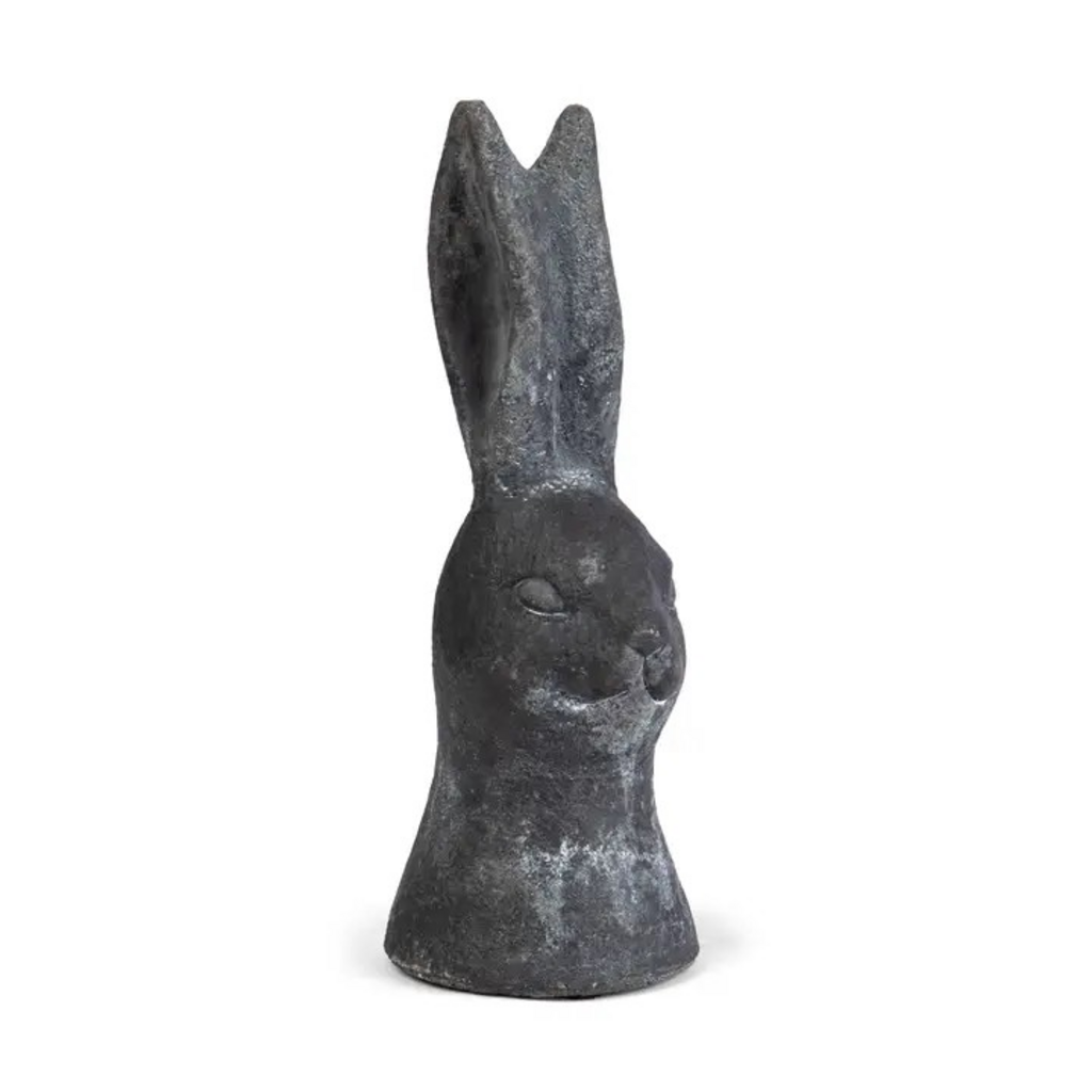small cement rabbit head