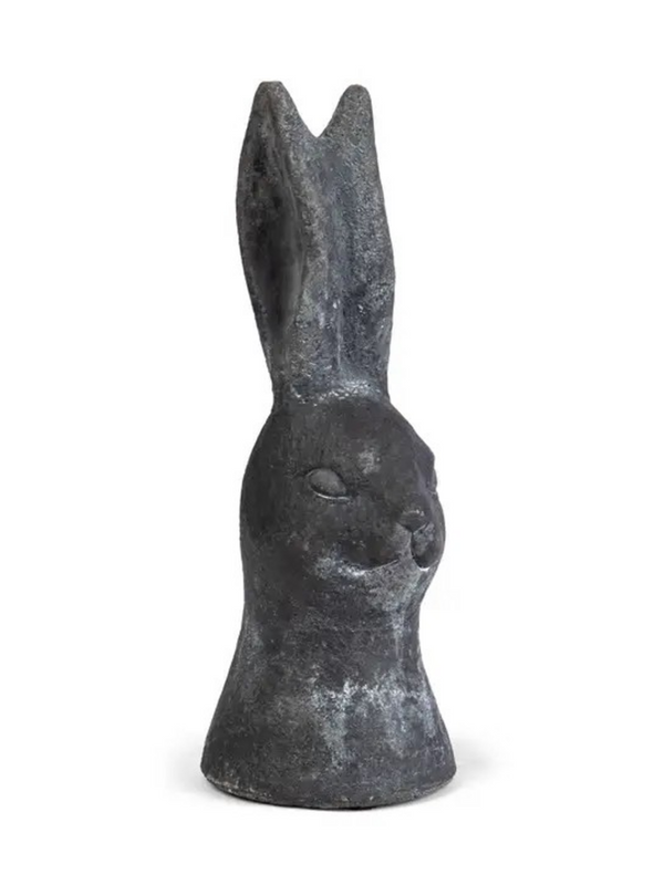 small cement rabbit head