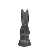 small cement rabbit head