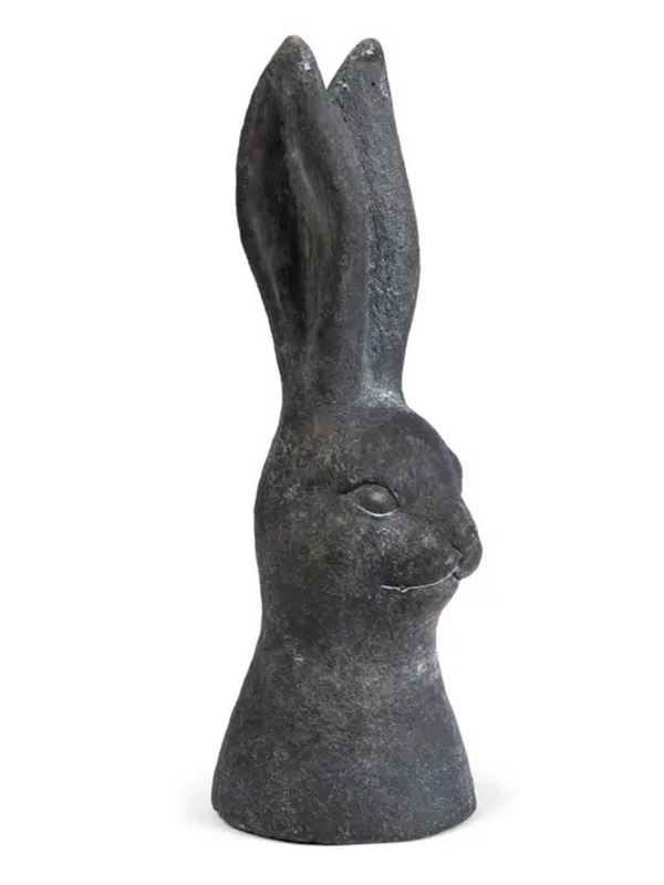 large cement rabbit head