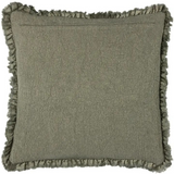 Washed Cotton Velvet Moss Cushion