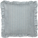 Blue Floral embroidered Ruffle Cushion