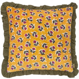 Hunter and Gold Floral Cushion