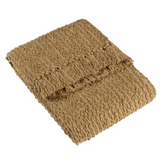 Woven Fringed Olive Throw
