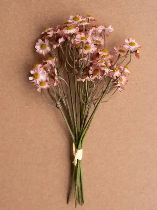 faux chamomile bundle in blush