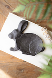 cast iron rabbit trinket dish
