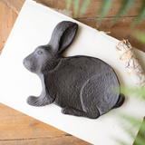 cast iron rabbit trinket dish