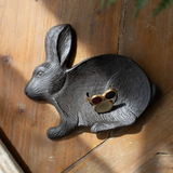 cast iron rabbit trinket dish