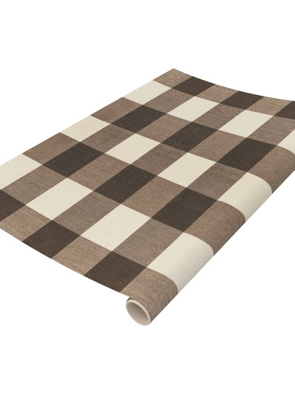 brown buffalo check paper runner