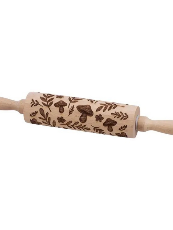 Mushrooms Small Embossing Rolling Pin