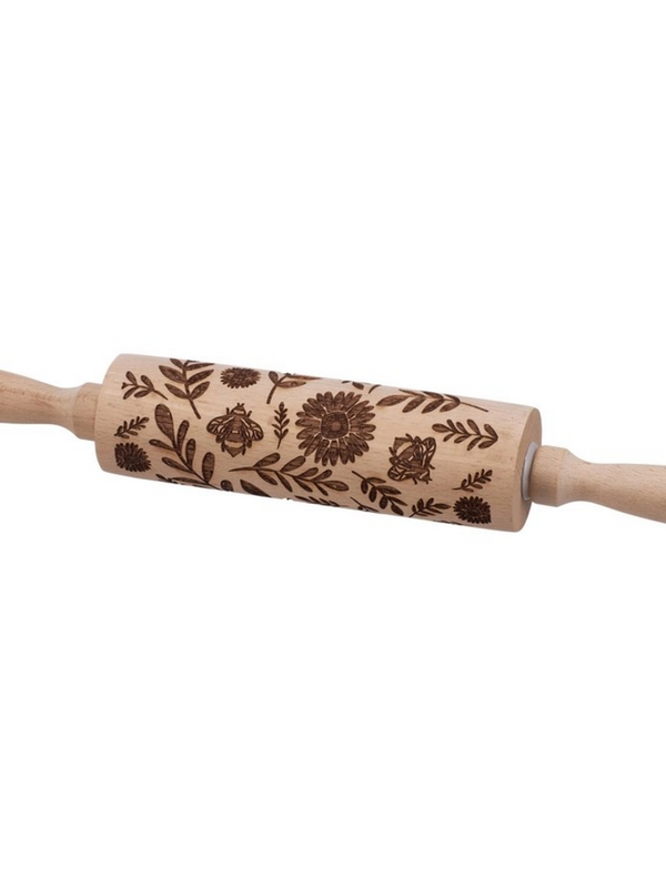 Floral Embossed Rolling Pin