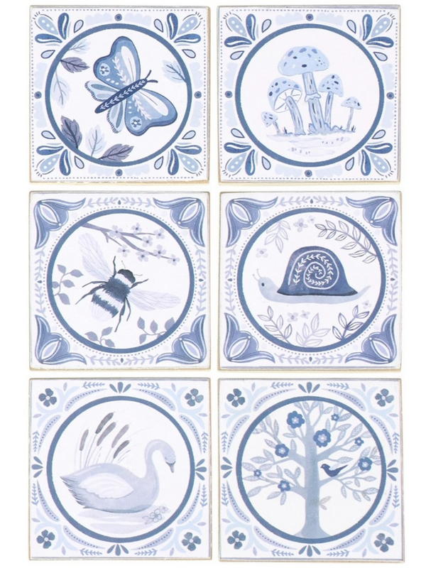 Indigo Tiles Magnet Set