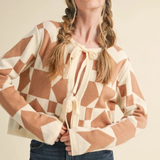 Bow Front beige sweater